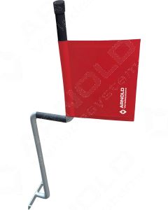 ARNOLD Elektrokeil mit Flaggengriff und sichtbarer roter Seite.
(Der Elektrokeil ist nicht Teil dieses Produkts.)