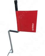 ARNOLD Elektrokeil mit Flaggengriff und sichtbarer roter Seite.
(Der Elektrokeil ist nicht Teil dieses Produkts.)